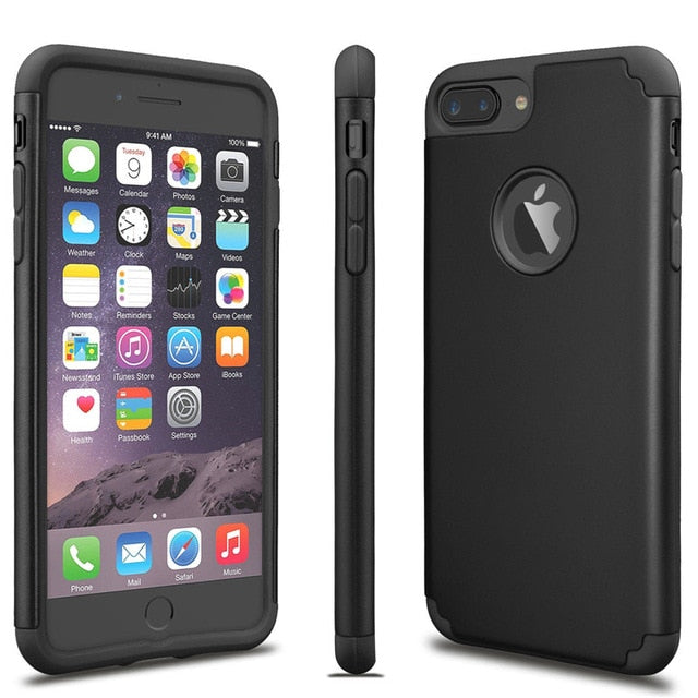 Luxury Shockproof Rugged Rubber Hard Phone Case iPhone