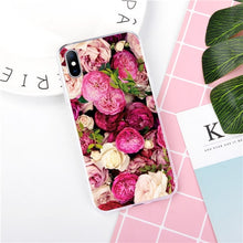 Load image into Gallery viewer, Vintage Rose Flower Silicone Phone Case iPhone