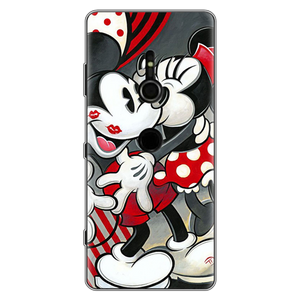 Dream Shell Pattern Mickey Minnie Fundas Sony Xperia