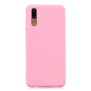 Soft Silicone Candy Solid Color Case Huawei